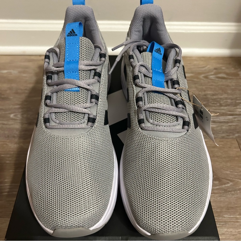 New adidas Mens Racer TR23, Solid Grey/Carbon/Blue Burst size 9